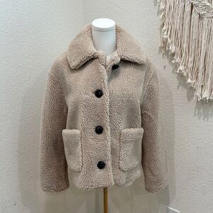 Zara Cream Teddy Jacket